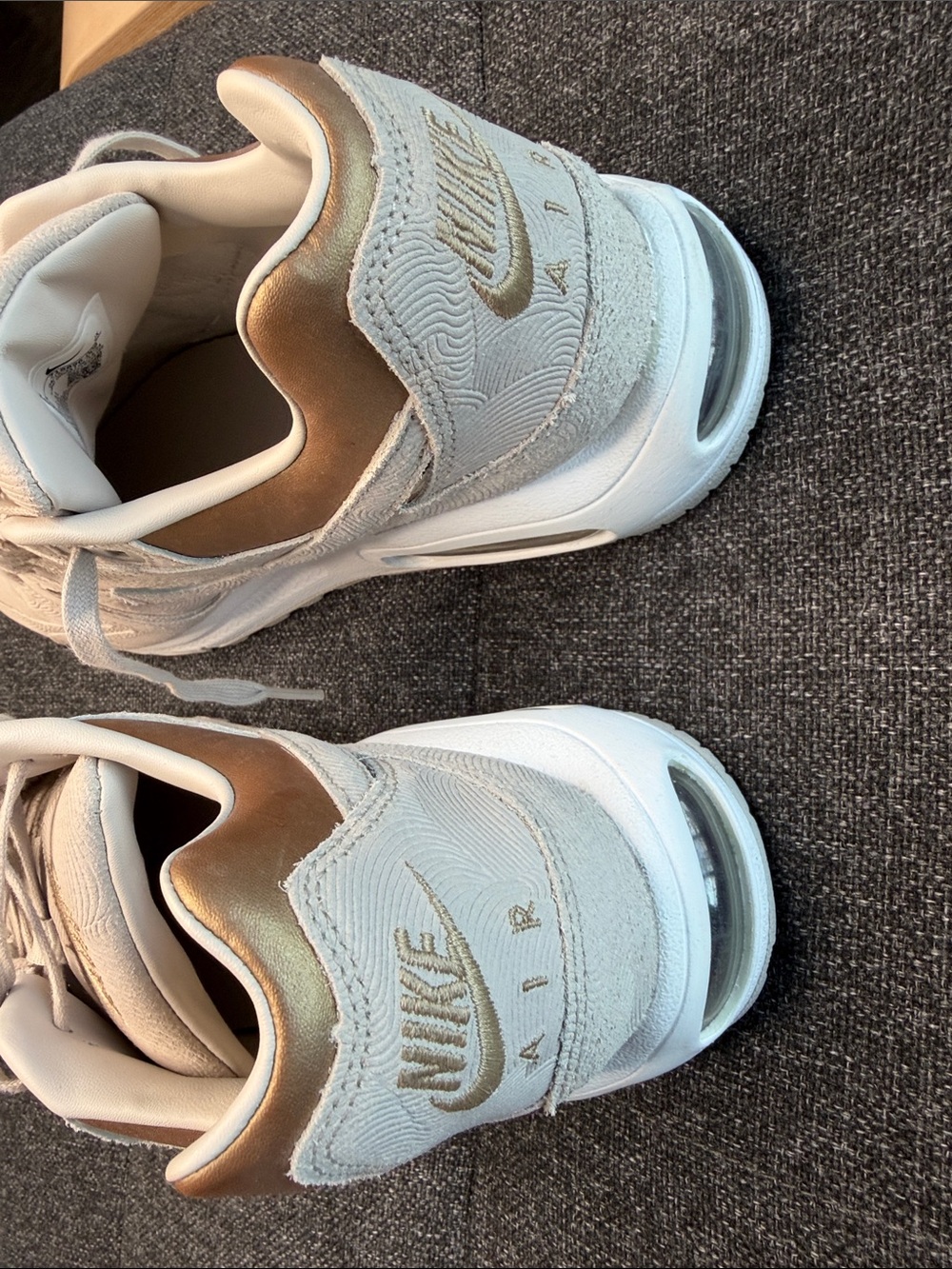 Nike Womens Air Max Sneakers in Cream and Brown - Picture 3 of 7